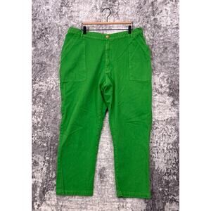 Big Bud Press Work Pants Womens Straight Leg High Rise Green Plus Size